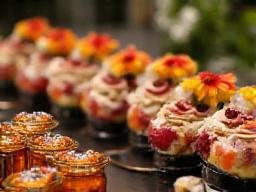 Elegant private party catering with seasonal menu and artistic presentation